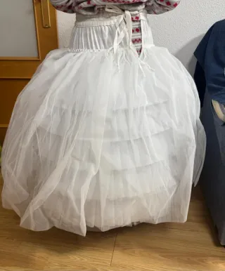 Cancán Fallera Blanco. Talla 85.