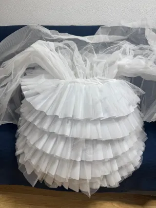 Cancán Fallera Blanco. Talla 85.