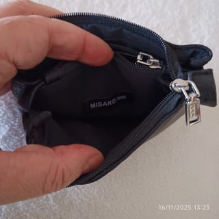 Cartera monedero mujer negra Misako.