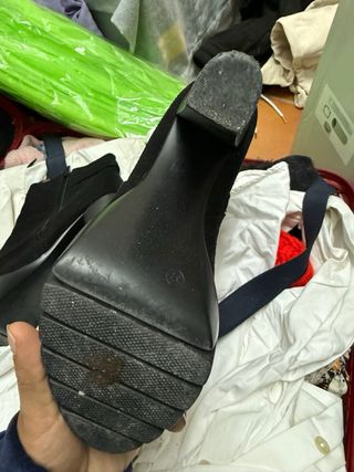 Botines tacón plataforma negros talla 37