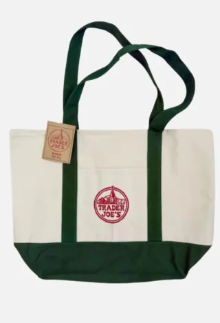 Bolsa Tote Trader Joe's Verde y Blanca