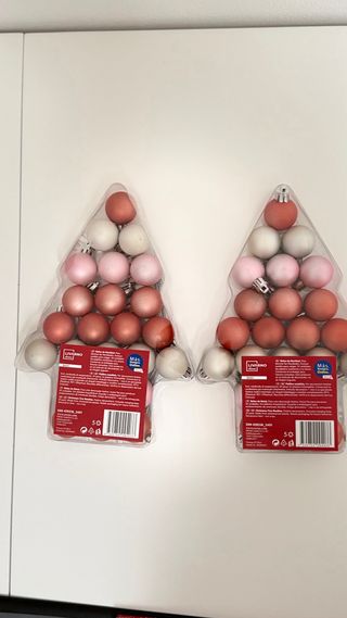 Palline di Natale Livarno Rosa 2 confezioni