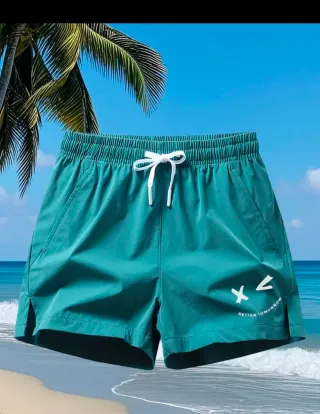 Pantalón corto verde azulado