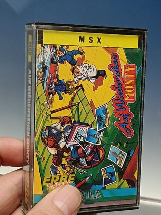 videojuego casete, cassette AUF WIEDERSEHEN MONTY - ERBE - Gremlin - MSX