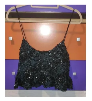 Top lentejuelas tirantes talla L