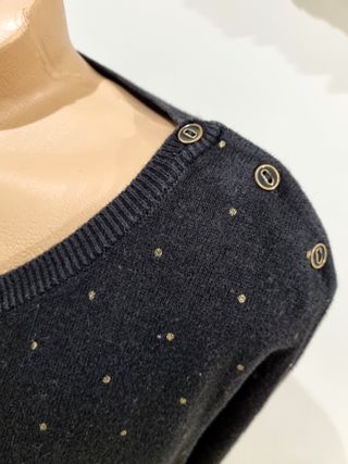 Jersey Promod Negro con Lunares Dorados