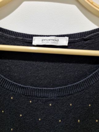 Jersey Promod Negro con Lunares Dorados