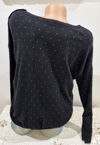 Jersey Promod Negro con Lunares Dorados