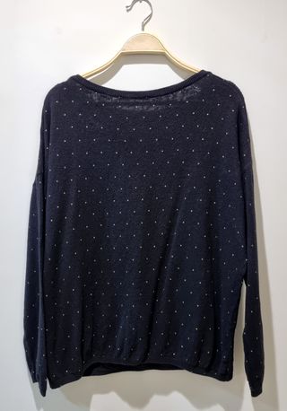 Jersey Promod Negro con Lunares Dorados