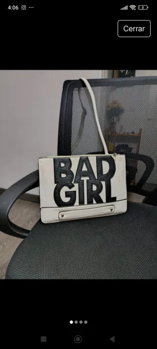 Bolso BAD GIRL blanco y negro