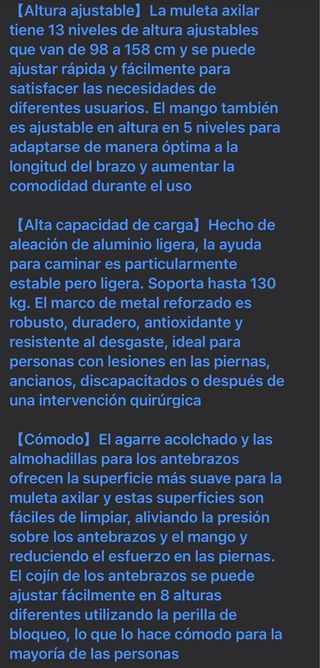 NUEVO! Muletas Axilares (2 Piezas)