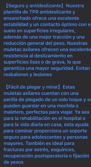 NUEVO! Muletas Axilares (2 Piezas)