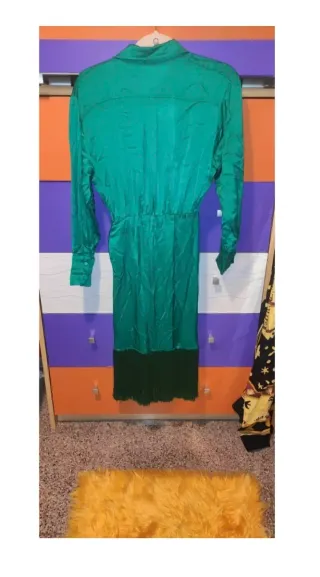 Vestido camisero con flecos