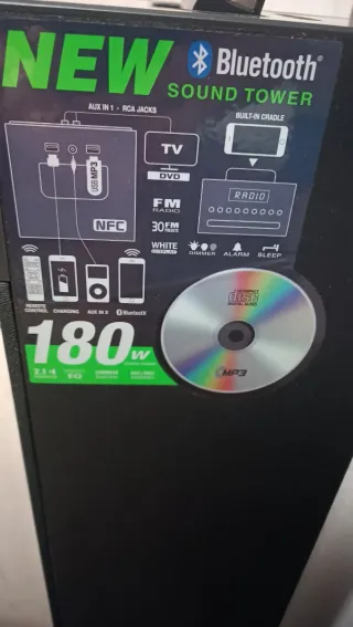 Torre de Sonido Muse Negra con CD