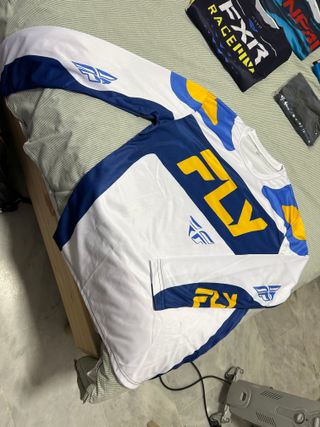 Camiseta Motocross Fly Racing Azul/Blanco Talla L