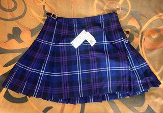 Falda escocesa azul y morada