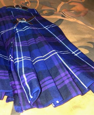 Falda escocesa azul y morada