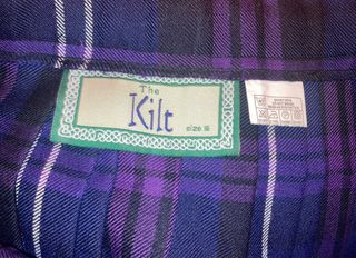 Falda escocesa azul y morada