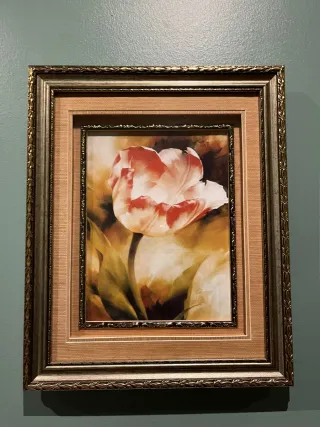 Cuadro de tulipán enmarcado