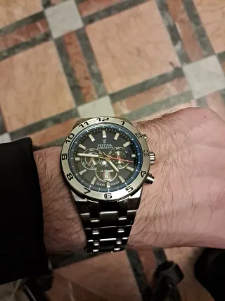 Reloj Festina Cronógrafo Azul y Plateado