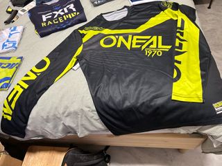 Camiseta Motocross O'Neal Talla XL Negra/Amarilla