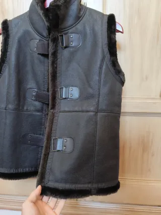 Chaleco Zara Mujer Marrón Invierno