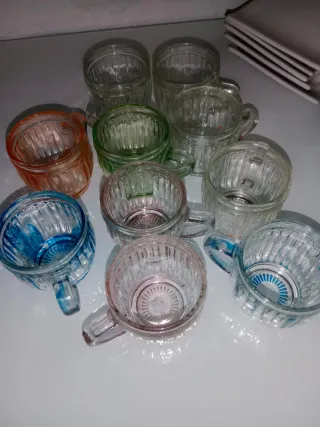Juego de 10 pocillos de cristal