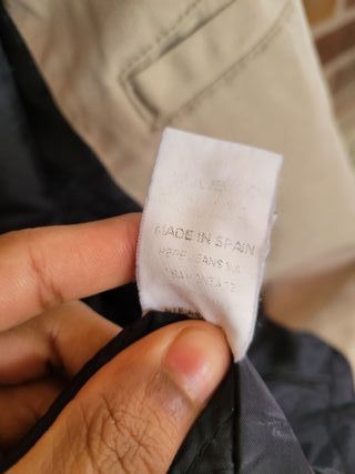 Chaqueta Pepe Jeans Beige Cremallera Harrington