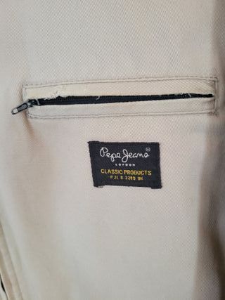 Chaqueta Pepe Jeans Beige Cremallera Harrington