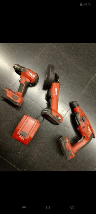 Pack Hilti: Taladro, Amoladora y Cargador