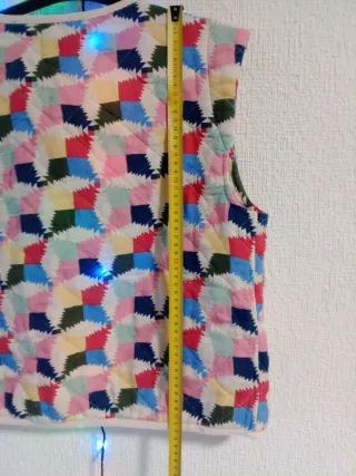 Chaleco acolchado patchwork talla M