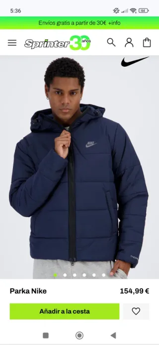 Parka Nike Hombre Azul