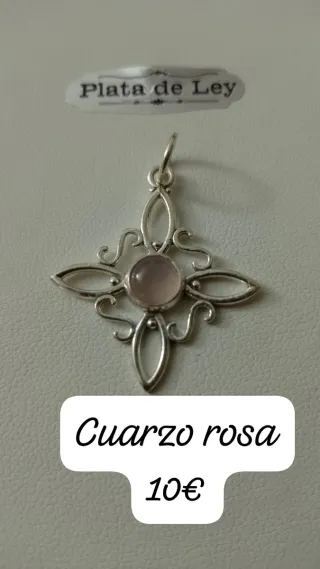 Colgante Plata Ley con Piedra Azul y Rosa