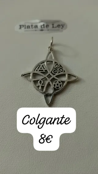 Colgante Plata Ley con Piedra Azul y Rosa