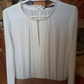 Vestido Sfera Blanco y Marrón Talla S Nuevo