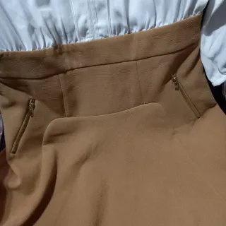 Vestido Sfera Blanco y Marrón Talla S Nuevo