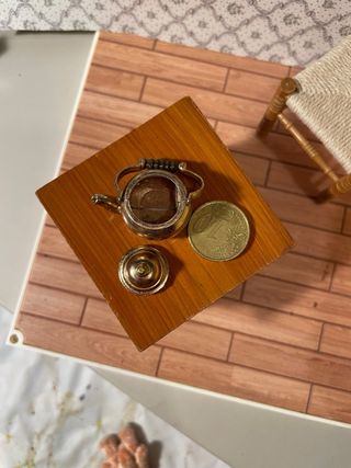 Teiera in rame per casa delle bambole