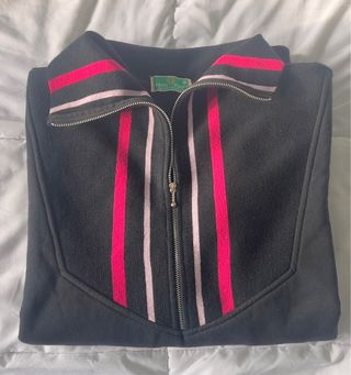 Sudadera Fred Perry Negra y Rosa