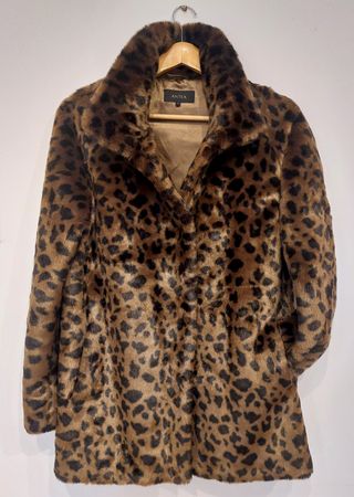 Abrigo leopardo vintage mujer talla M nuevecito