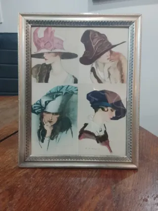 Cartoline d'epoca con cappelli