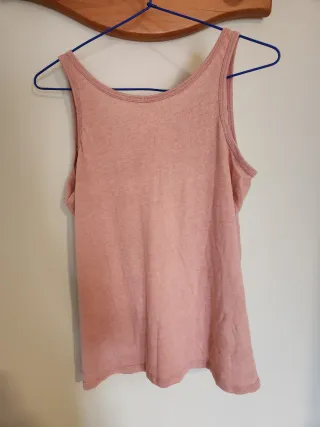 Camiseta sin mangas rosa talla M