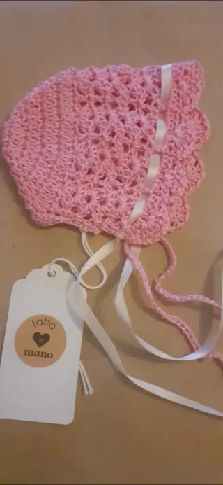 Cappellini uncinetto neonato in cotone