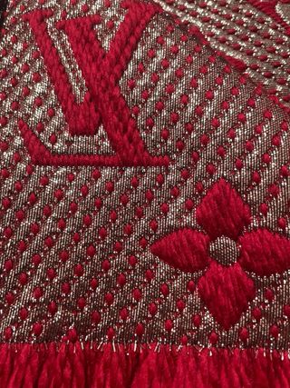 Sciarpa Louis Vuitton Rossa Mai Usata