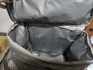 Bolso para carrito de bebé gris estrellas