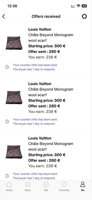 Louis Vuitton Logomania Sciarpa Lana Rossa