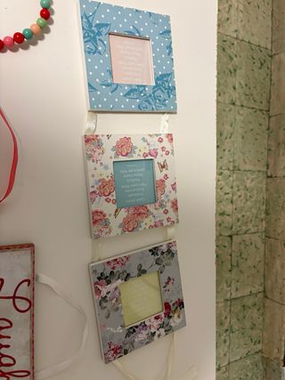 Set de Cuadros Decorativos Corazón y Flores