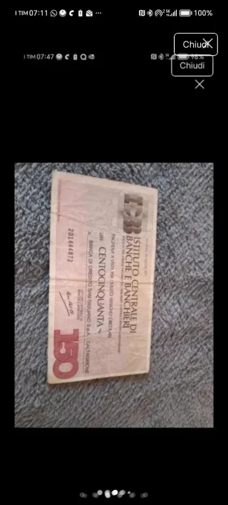 Miniassegno 150 Lire 1977 Banca Popolare Bergamo