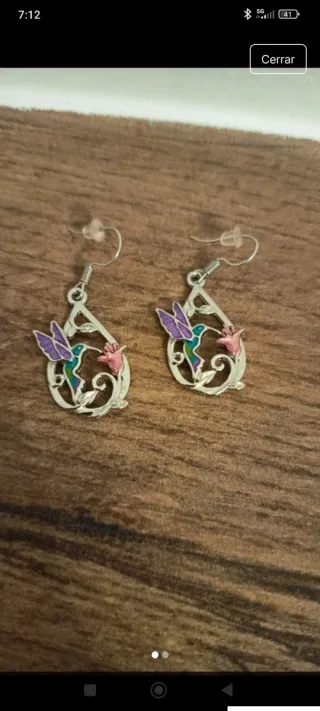 Pendientes Colibrí