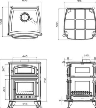 Estufa Leña Horno Antares 18 Kw CAST1023