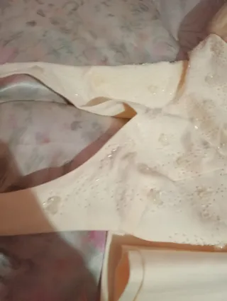 Vestido de Novia/Fiesta Beige. Vainilla